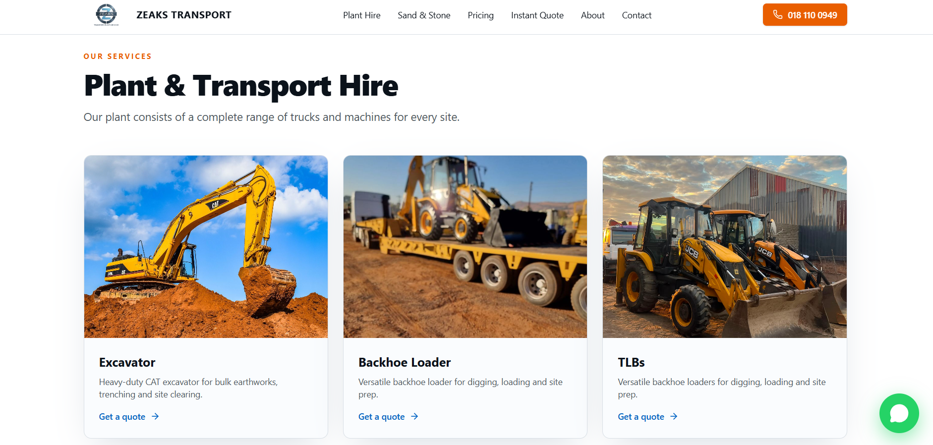 Zeaks Transport plant & transport hire fleet